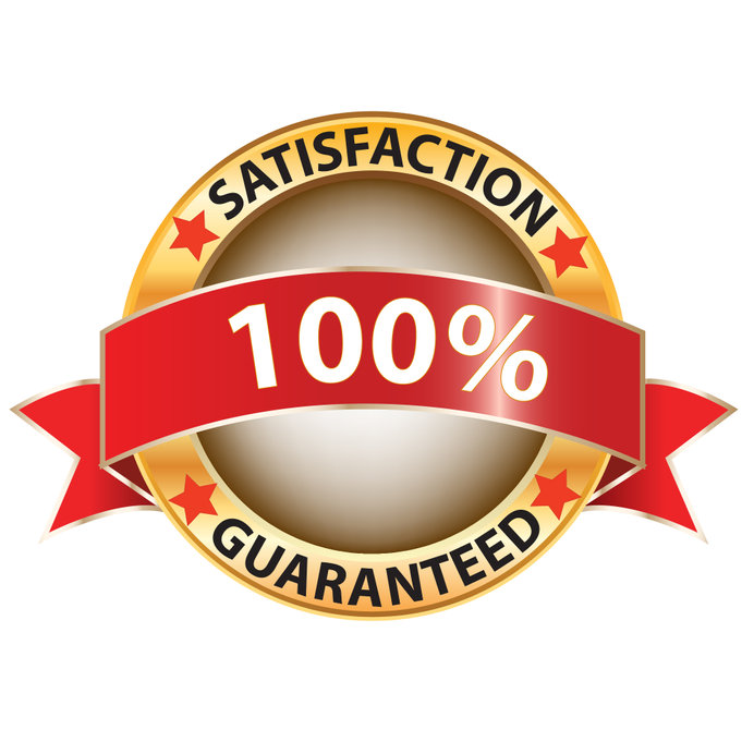 100% Satisfaction Guaranteed logo. Vector illustration